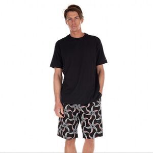 NWT Mens Scotch & Soda Starfish Print Floaty Linen Blend Shorts W30